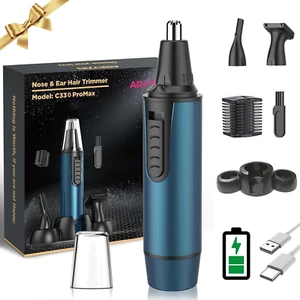 Ear and Nose Hair Trimmer for Men and Women Professional USB Rechargeable Nose T - Picture 1 of 12