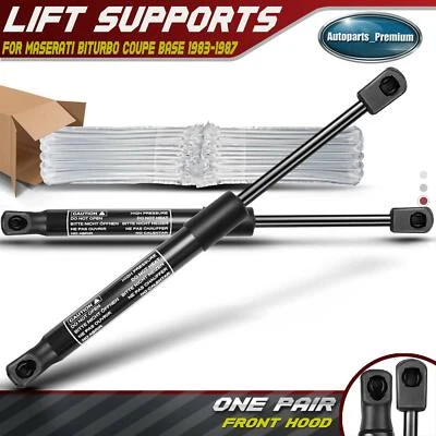 2x Front Hood Lift Supports Gas Struts for Maserati Biturbo Coupe Base 1983-1987 - Image 1 of 4