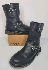 Harley-Davidson Women's Size 9.5 Black Biker Boots Zip Up Mid Calf #D84511 - Bild 1 von 24