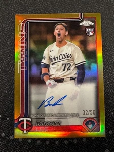2025 Topps Chrome #RA-BL Brooks Lee RC Auto True Gold /50 Minnesota Twins - Bild 1 von 2