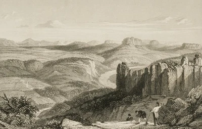 PHILLIBROWN (19.Jhd), Die Kleine Gans, Sächsische Schweiz, Stahlstich Romantik - Bild 1 von 4