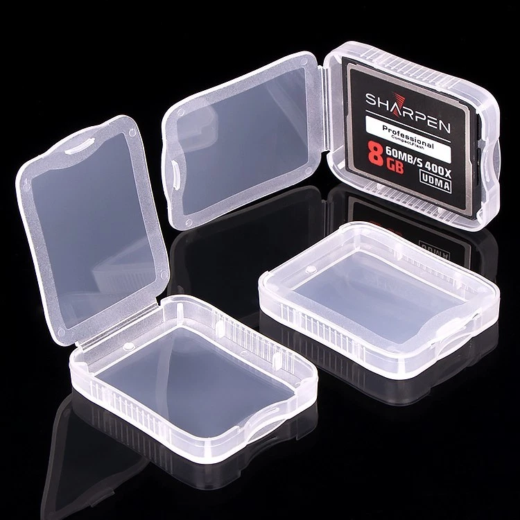5pcs Plastic Memory Card Case For Compact Flash Cards Transparent CF Card Holder - Image 1 of 4