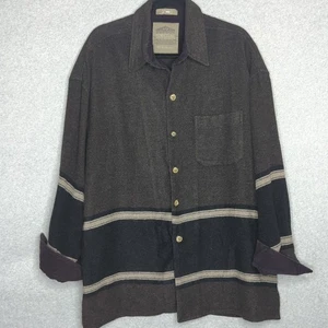 90s Structure wool chore jacket men's L Italy made corduroy cuff grunge vintage - Picture 1 of 12