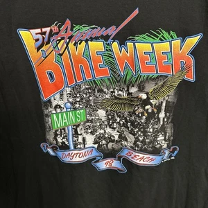 Daytona Beach Bike Week 57th Annual Main St Eagle Wings Vintage 90’s T-Shirt XXL - Bild 1 von 13