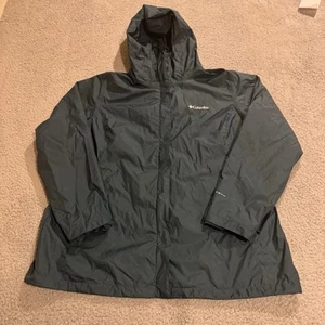 Columbia Jacket Womens 1X Green Full Zip Hooded Full Zip Windbreaker Outdoors - Picture 1 of 8