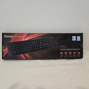 IHome Computer Classic Keyboard Corded Ih-k301 NEW - Picture 1 of 4