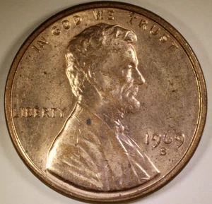1969 S Lincoln Cent RPM UNC - Picture 1 of 3
