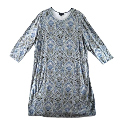 Vestido J Jill Wearever para mujer talla XL azul cachemira jersey tejido pulóver elástico Foto 1 de 4