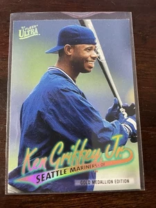 Fleer Ultra Gold Medallion 1997 #G121 Ken Griffey Jr Seattle Mariners oro bonito - Imagen 1 de 2