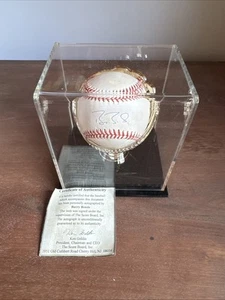 Barry Bonds signierter Rawlings offizieller Major League Baseball mit Echtheitszertifikat mit Hülle - Bild 1 von 8