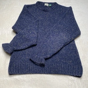 Vintage GH Bass & Co Herren Shetland Wollmischung Pullover blau gelb Medium (L-XL IRL) - Bild 1 von 5