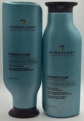 JUEGO DE CHAMPÚ Y ACONDICIONADOR 2 PIEZAS Pureology Strength Cure ~ 9 fl oz cada uno ~ leer Foto 1 de 4