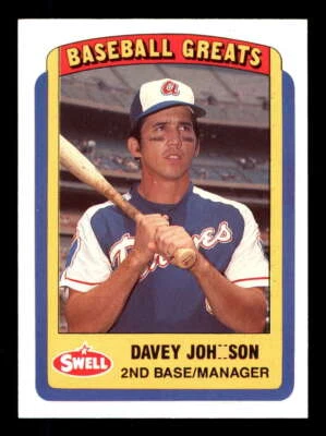 1990 Swell Baseball Greats #61 Dave Johnson Braves NM - Image 1 of 2