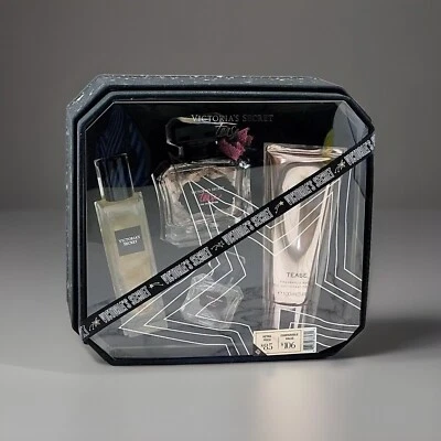 Victoria's Secret тизер 4шт подарочный набор парфюмированная вода 1,7 унц + 0,25 + масло 1,7 + S/гель - Изображение 1 из 4