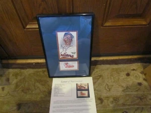 SATCHEL PAIGE FRAMED SIGNED business card SIGNATURE AUTO JSA CERTIFIED - Picture 1 of 8