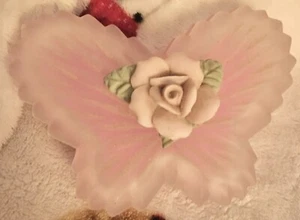 Pink Butterfly Candle (Never Lit) In Butterfly Container 4.25’ X 3’ Inches - Picture 1 of 5