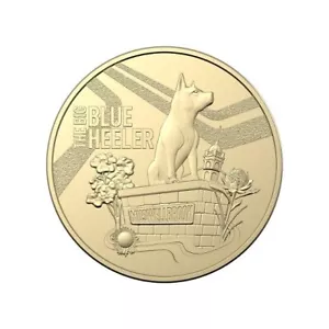 Australian 2023 One Dollar $1 BIG THINGS Coin - BIG BLUE HEELER Aust Post UNC - Foto 1 di 2