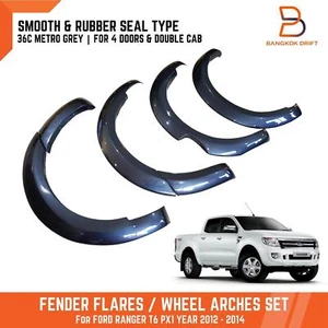 36C METRO GREY FENDER FLARES ARCH FOR FORD RANGER T6 PX1 2012-2015 Rubber Seal - Picture 1 of 10