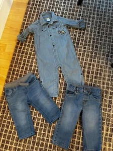 Paket mit 3 Hosen Jeans Overalls Baby Jungen Carters Cat & Jack Größe 12M 12 Monate - Bild 1 von 15