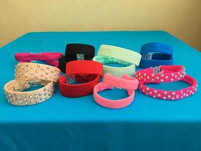 Freestyle disco dance costumes - wrist bands 1.2cm or 1.9cm wide, plain/stoned