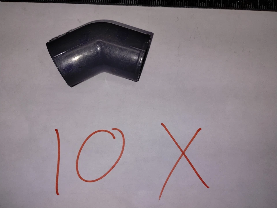 LOT OF 10 3/4" .75" Socket PVCI Schedule 80 45° Elbow SLIP GLUE NFS-PW NNB - Image 1 of 3