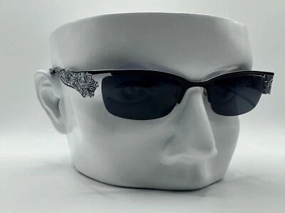 Anteojos vintage Y2K | Ornamentados decorados estilo estrecho | Negro monocromo  Foto 1 de 4