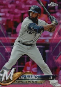 2018 Topps Chrome #7 Eric Thames Pink Refractor - Imagen 1 de 2