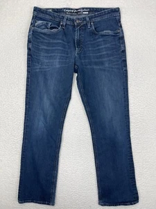 Jeans By Buffalo Men's Spencer Slim Straight Mid Rise Denim Blue 36W x 32L - Picture 1 of 12