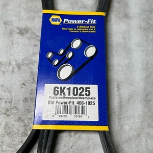 Napa 6K1025 Serpentine Belt Old Power- Fit - Foto 1 di 3
