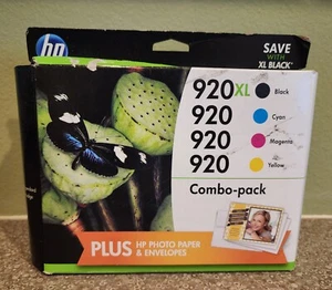 Genuine HP 920XL D8J68FN Combo Pack Ink Cartridges Sealed in Factory Box - Picture 1 of 4