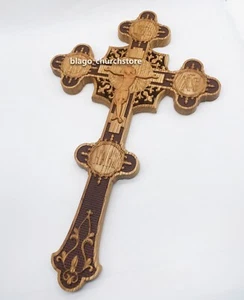 "Iglesia Ortodoxa Altar Cruz Cristiano Madera Crucifijo Jesucristo 14,56" - Imagen 1 de 11