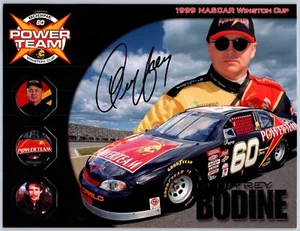 Tarjeta de héroe NASCAR Powerteam firmada a mano por Geoffrey Bodine - 8 x 10 pulgadas - Imagen 1 de 2