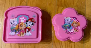 ZAK DESIGNS: Paw Patrol 2 Piece Pink Plastic Food Containers - Picture 1 of 7