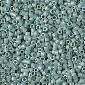 Miyuki Delica Seed Beads Size 11/0 Matte Opaque Glazed Sea Opal AB 7GM DB2313 - Picture 1 of 3