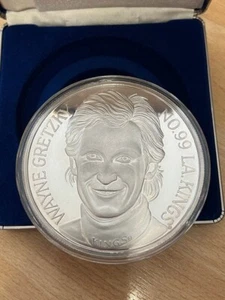 WAYNE GRETZKY L.A. KINGS 8 OZT 999 FINE SILVER COIN ROUND 1994 - Bild 1 von 6