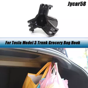 Soporte para gancho maletero trasero de carga para coche bolsa de compras colgante para Tesla Model 3 negro - Imagen 1 de 12