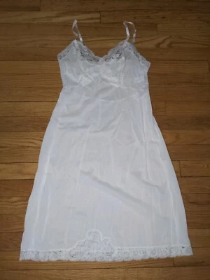 Van Raalte винтажный слоновой кости скольжения Sz 34A кружева отделки нейлона с коробкой  - Изображение 1 из 4