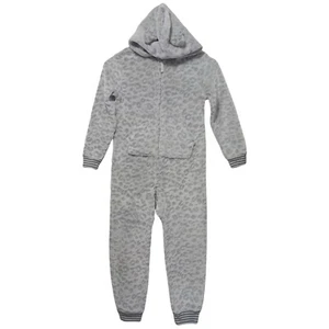 Cat & Jack kid boy one piece Pajamas long sleeve hoody jumpsuit size 6 - Picture 1 of 4
