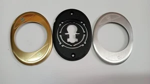 MOSTRINA ESTERNA FORO Ø 50 MM. OTTONE/CROMO SATINATO MOTTURA - Foto 1 di 5