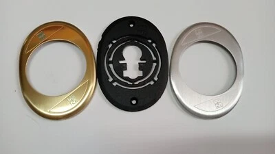 MOSTRINA ESTERNA FORO Ø 50 MM. OTTONE/CROMO SATINATO MOTTURA - Immagine 1 di 3