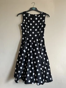 grace karin xs dress black and white poka dots 1950s style - Picture 1 of 3