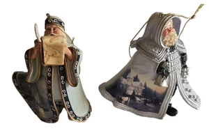 Ashton Drake Galleries Thomas Kincade Christmas Santa Ornament Lot 2 New w/o Box - Picture 1 of 7