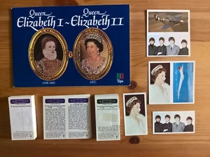 Brooke Bond tea cards Queen Elizabeth I-II empty album + 3 sets inc. #47 Beatles - Picture 1 of 1