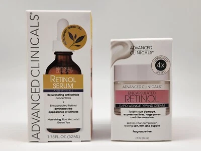 2 PC Advanced Clinicals ENCAPSULATED RETINOL AntiWrinkle Face Cream + Face Serum - Image 1 of 4