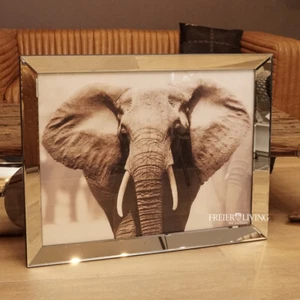 Wandbild Elefant Elephant Spiegelrahmen Deko Home Exotischer Wohnstil Afrika - Bild 1 von 3