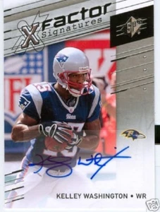 Tarjeta autógrafa SPx auténtica X-Factor Kelley Washington 2009 - Patriots - Imagen 1 de 1