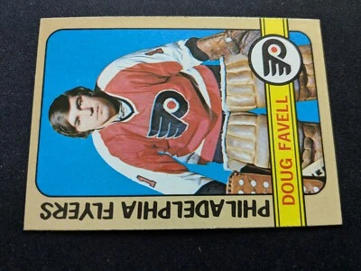 1972-73 Topps Hockey Card # 74 Doug Favell - Philadelphia Flyers (EX/NM) - Image 1 of 3