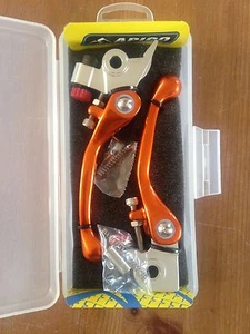 KTM  SXF  EXC-F  250 350 450  2014-2025  FLEXI  FLEXIBLE LEVER  SET   ORANGE - Picture 1 of 1