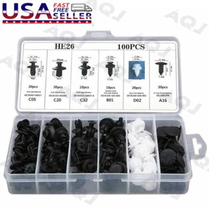 Parts Accessories Car Bumper Trim Panel Fender Engine Push Pin Rivet Clips - Foto 1 di 9