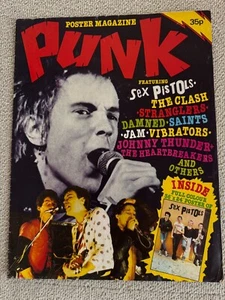 VINTAGE PUNK Poster Magazine 1977 Sex Pistols Clash DAMNED JAM VIBRATORS - Foto 1 di 4
